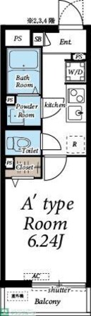 ヴィラ柏の物件間取画像